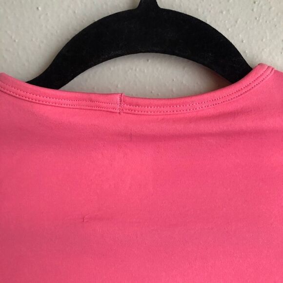 Revolve HELMUT LANG Pink Stretch Jersey Crew Neck Fitted T-shirt XS/S Y2K - Picture 12 of 12